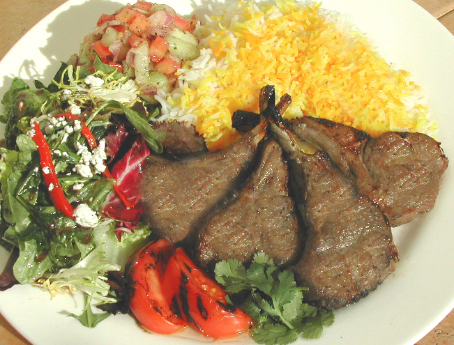 Order Sat & Sun: Lamb Chops Salad Platter food online from Sorrento Grill store, Herndon on bringmethat.com