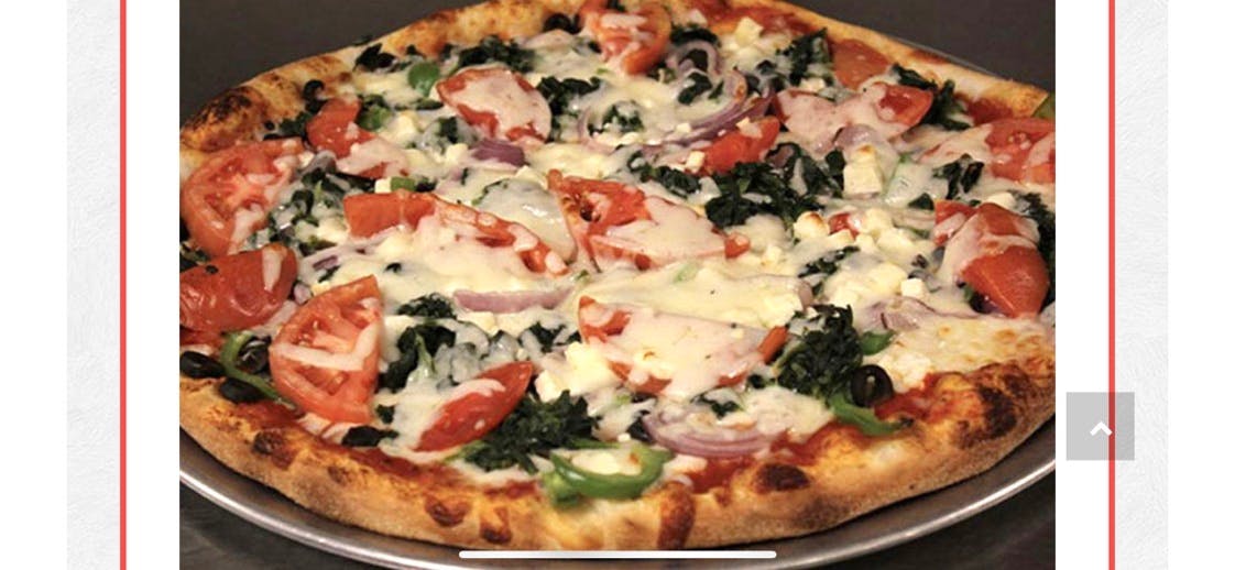Order Greek Pizza - 10'' (6 Slices) food online from Casa Nostra Italian Cuisine store, Greeneville on bringmethat.com