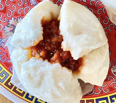 Order 3 BBQ Pork Bao Buns food online from Gk Mongolian Bbq store, Tracy on bringmethat.com