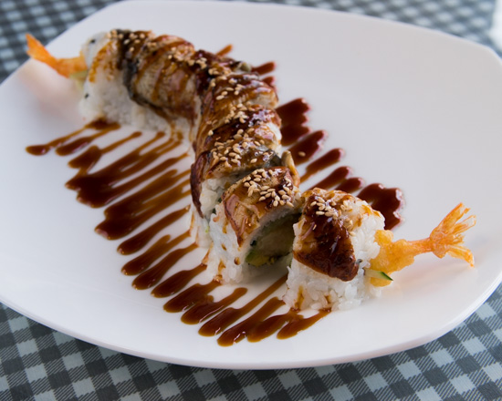 Order Dragon Roll food online from Sushi Express store, Park Ridge on bringmethat.com