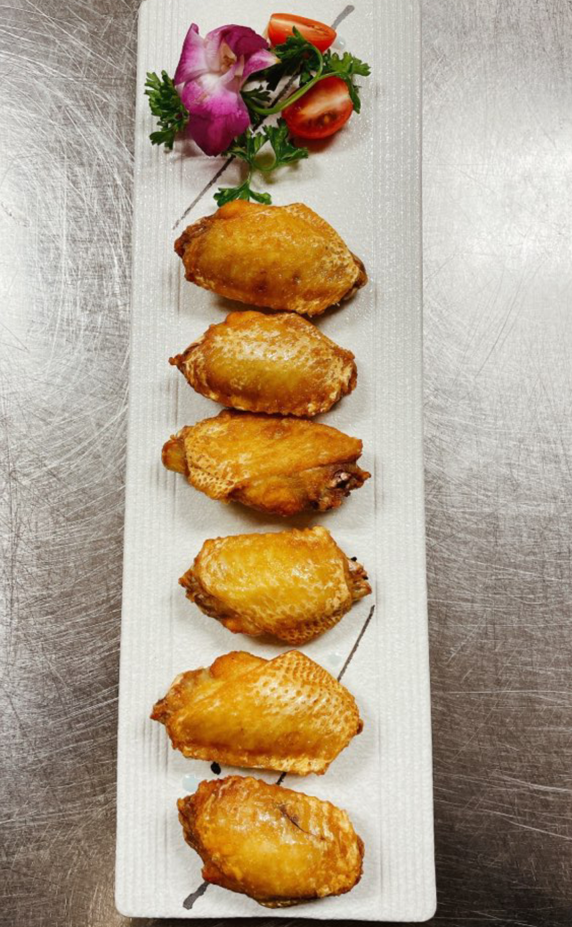 Order 6 Chicken Wings 炸鸡翅 (6) food online from The Mandarin store, Menlo Park on bringmethat.com