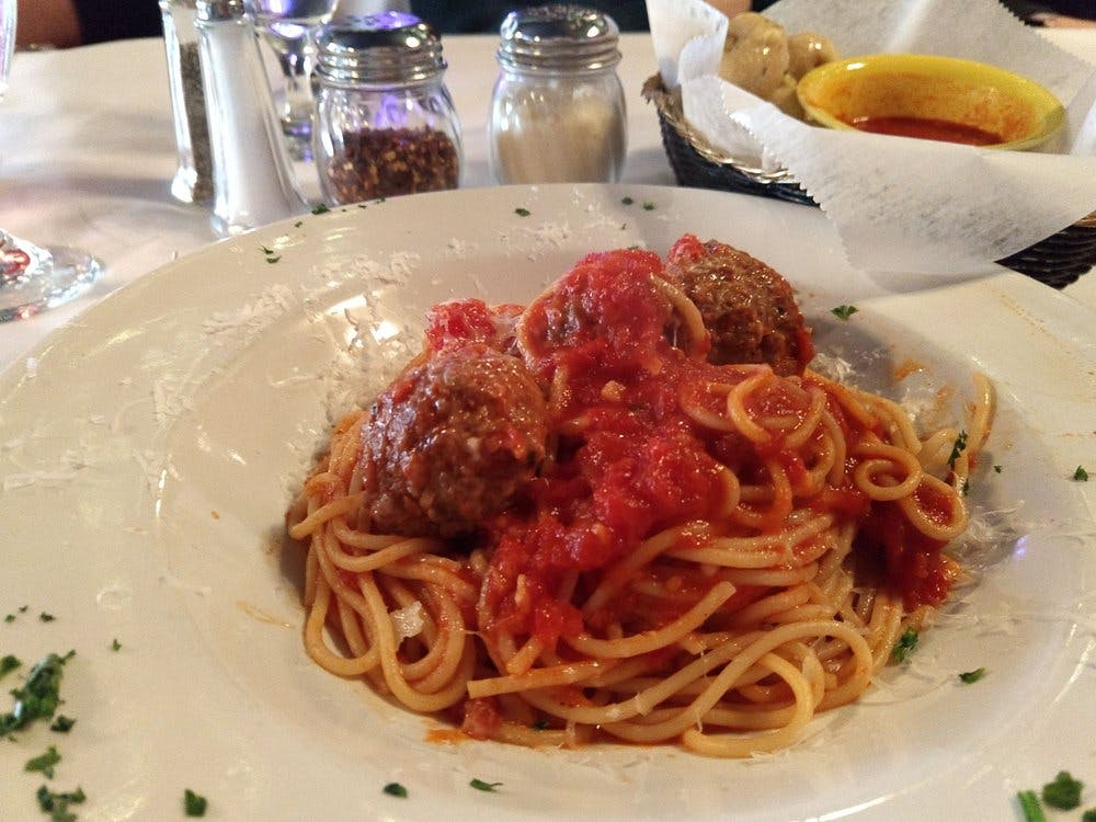 Order Spaghetti & Meatballs - Platter food online from Bella Roma Italian Restaurant store, New Albany on bringmethat.com