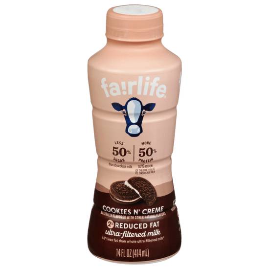 Order Fairlife Ultra-filtered Milk 2% Reduced Fat Cookies N Crème 14oz food online from Casey store, Papillion on bringmethat.com