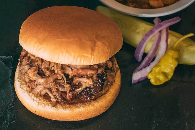 Order Pulled Pork Sandwich food online from Billy Sims Bbq store, Sapulpa on bringmethat.com