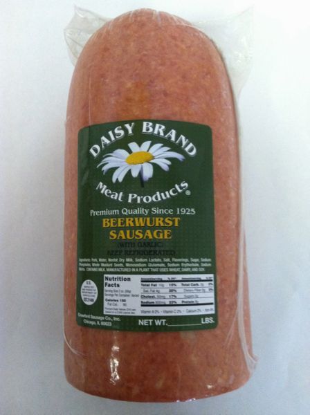 Order Garlic Beer Sausage food online from Crawford Sausage Company, Inc. store, Chicago on bringmethat.com