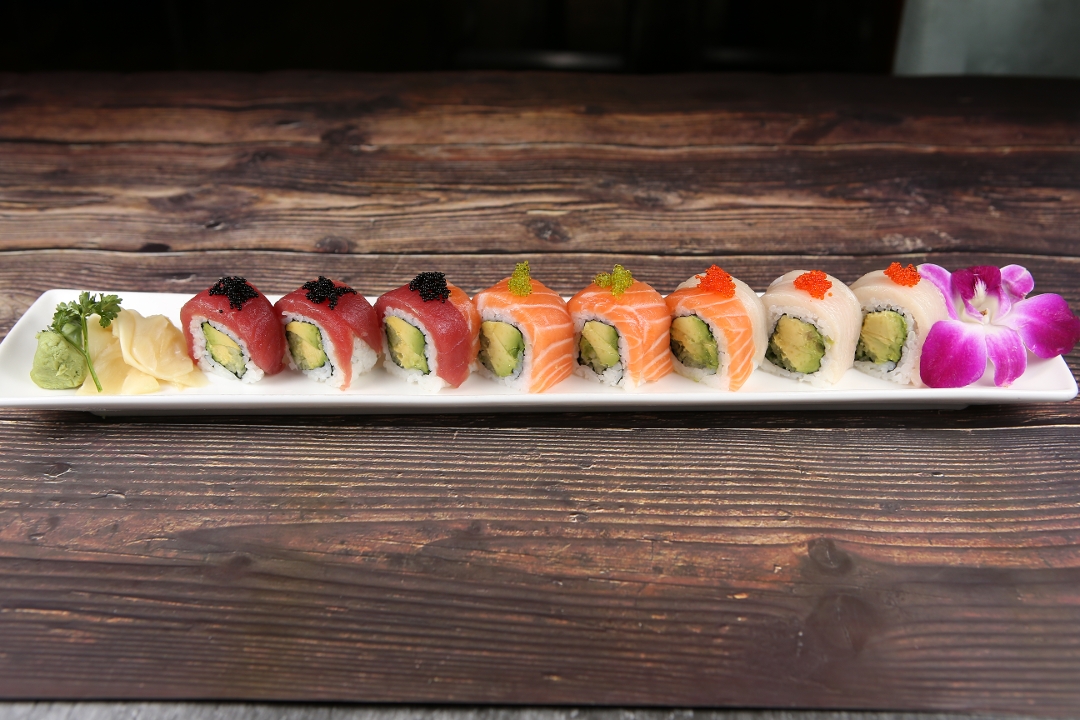 Order Tri color roll food online from Genki Ya Organic Sushi store, Boston on bringmethat.com