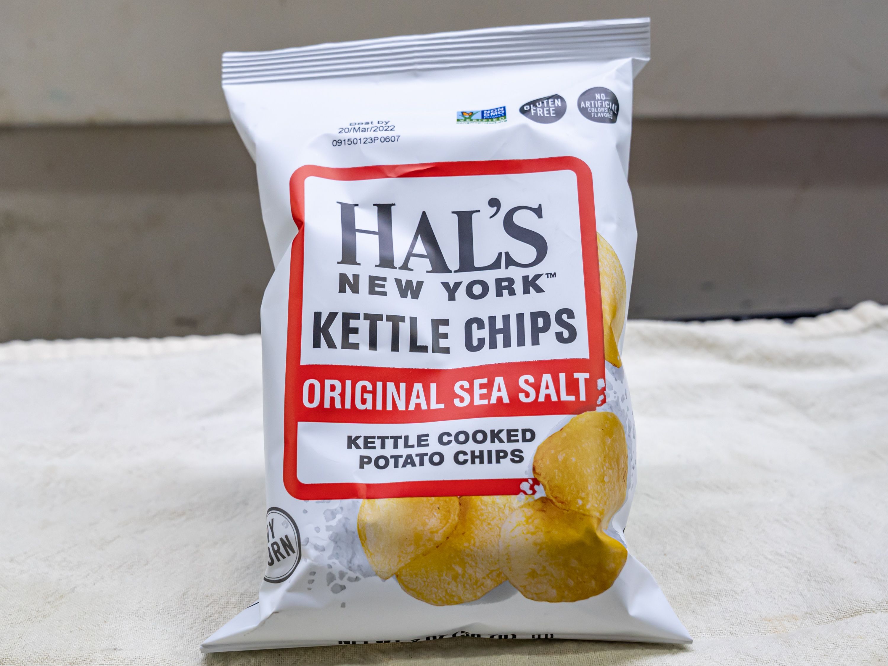 Order Hal's New York kettle chips - original Sea salt -2oz food online from Quentin Deli and Grocery store, Brooklyn on bringmethat.com
