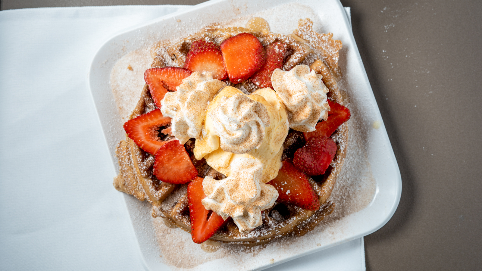 Order Churro Waffle food online from Roots Cafe store, Cerritos on bringmethat.com