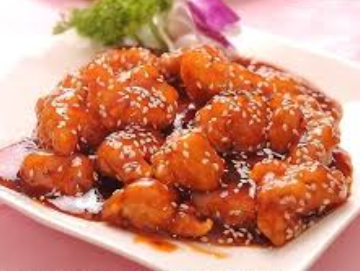 Order Sesame Chicken Combo Plate food online from City Dragon store, Greensboro on bringmethat.com