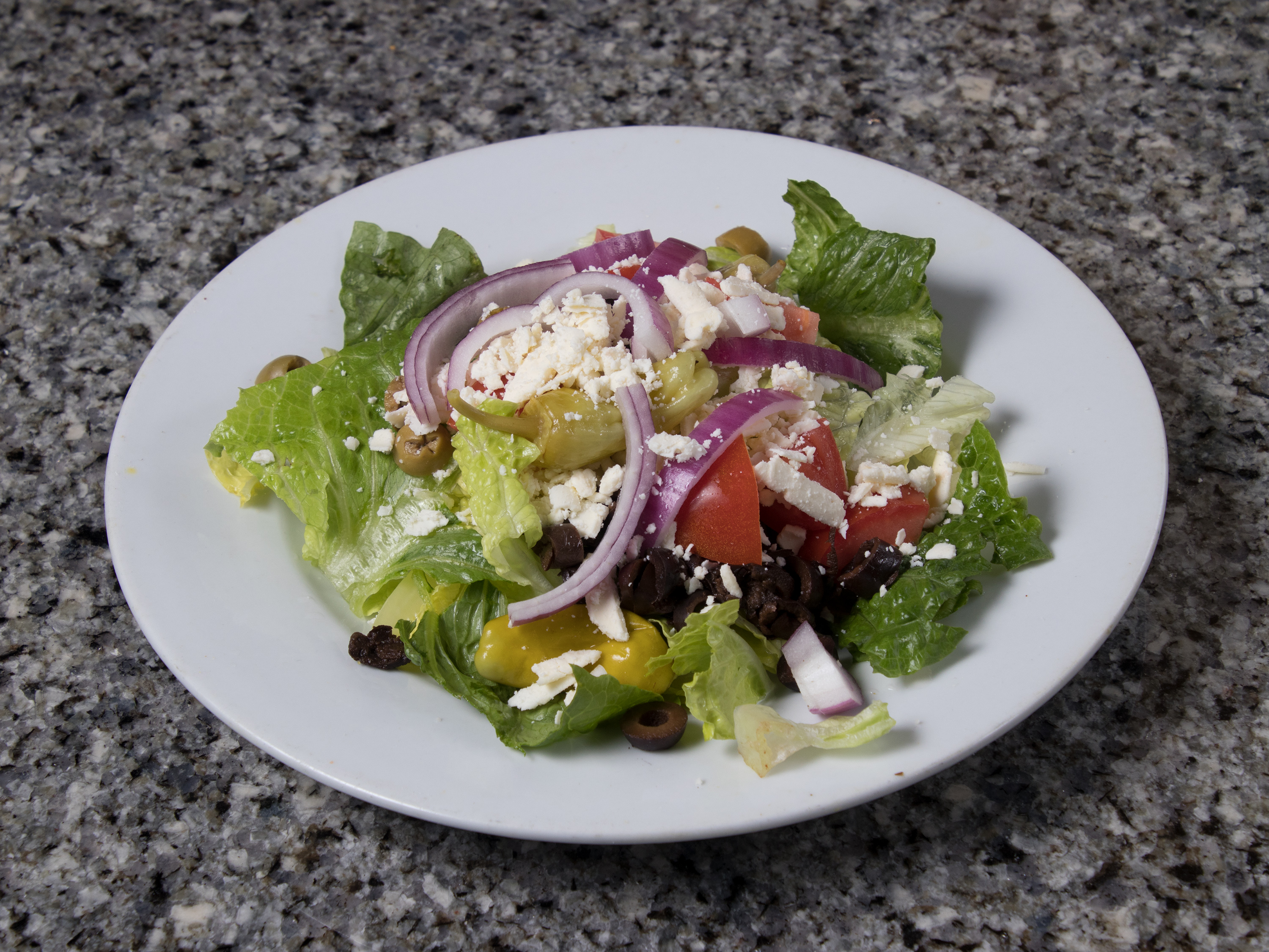Order The Signature Greek Salad food online from Star Pizza & Pasta store, Canton on bringmethat.com