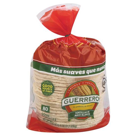 Order Guerrero · White Corn Tortillas (80 ct) food online from United Supermarkets store, Plainview on bringmethat.com