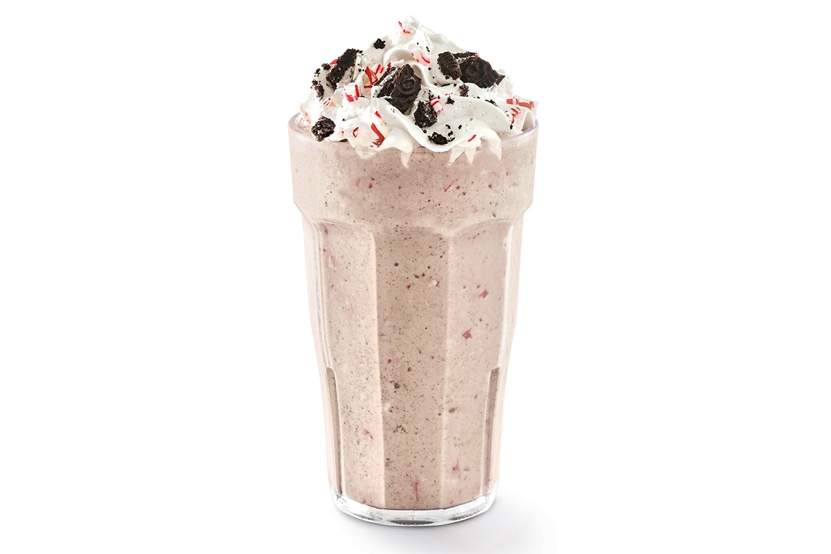 Order NEW! Kids OREO® Peppermint Crunch Milkshake food online from Red Robin Gourmet Burgers store, Littleton on bringmethat.com