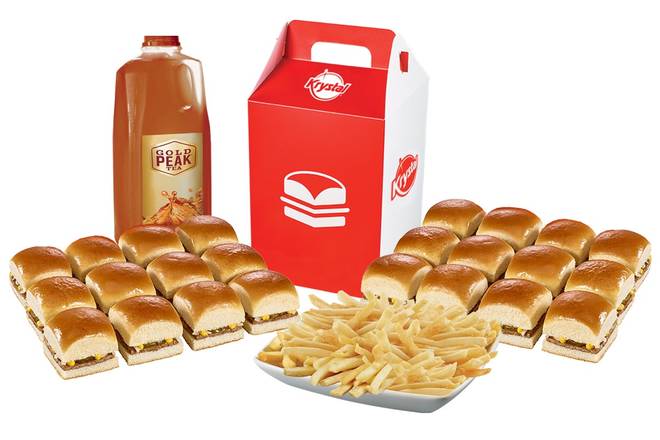 Order 24 KRYSTALS, PARTY FRIES/TOTS & HALF GALLON BEVERAGE food online from Krystal on Hixson Pike #CHN010 store, Chattanooga on bringmethat.com