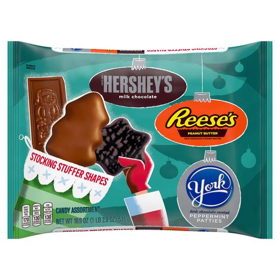 Order HERSHEY'S, REESE'S and YORK Milk and Dark Chocolate Assortment Candy, Christmas, 18.9 oz, Variety Bag food online from CVS store, URBANA on bringmethat.com