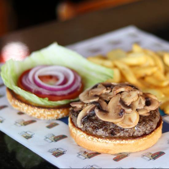 Order Mushroom Burger food online from Burgers & Beer store, El Centro on bringmethat.com