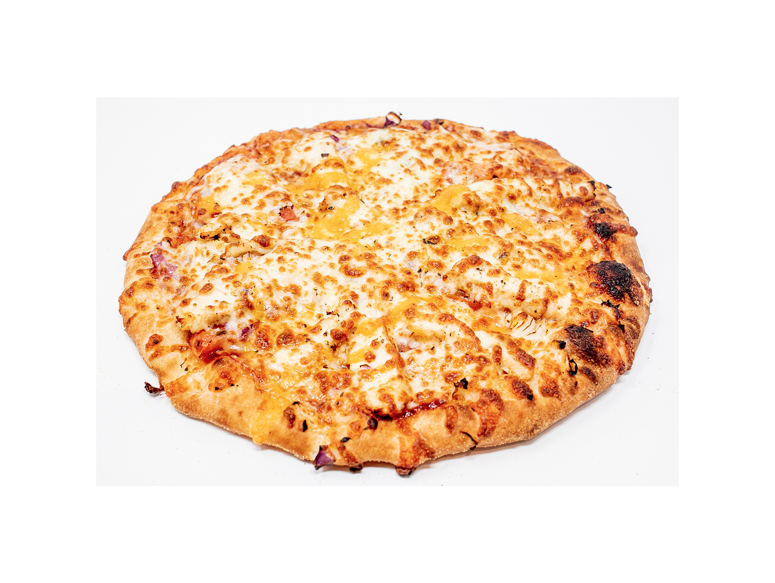 Order BBQ Chicken Hand Rolled Pizza food online from Buona store, Mount Prospect on bringmethat.com