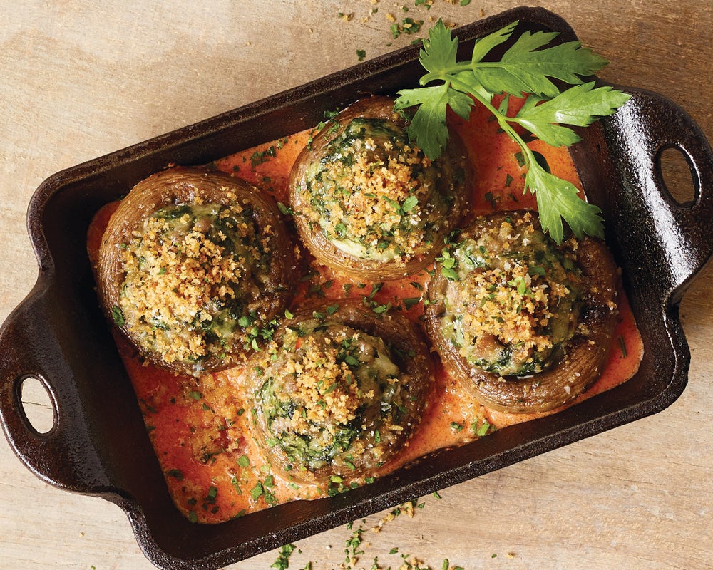 Order Four-Cheese & Sausage Stuffed Mushrooms food online from Carrabba Italian Grill store, Fayetteville on bringmethat.com