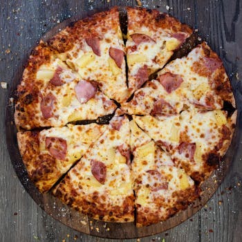 Order Hand Tossed Hawaiian Pizza - Small food online from Fox's Pizza Den store, McKees Rocks on bringmethat.com
