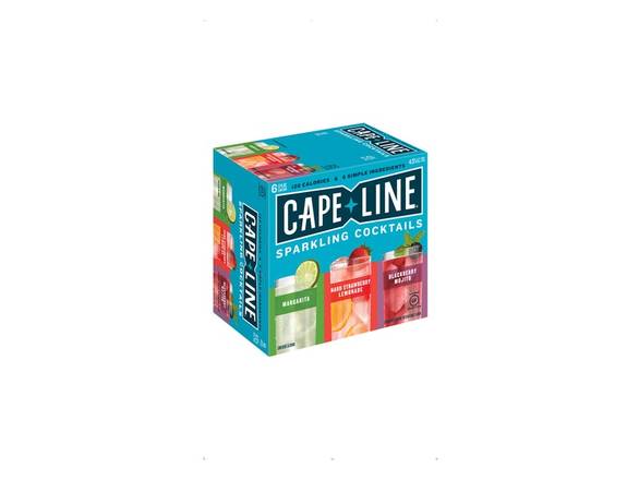Order Cape Line Sparkling Cocktails Variety Pack Gluten Free - 6x 12oz Cans food online from Shar Armanetti Fine Wine & Spirits store, Carpentersville on bringmethat.com