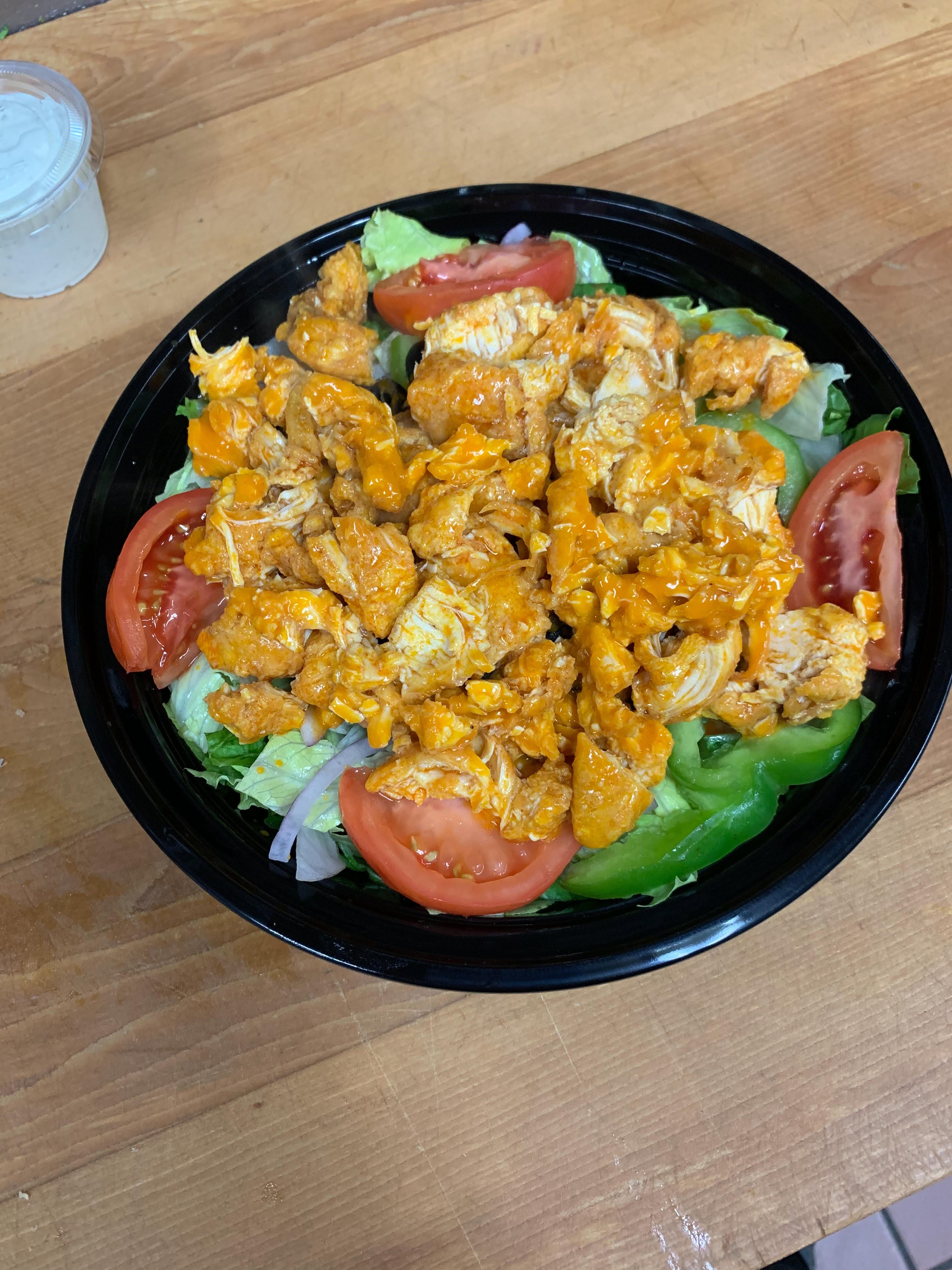 Order Buffalo Chicken Salad - Small food online from Pizza Time store, Saratoga Springs on bringmethat.com