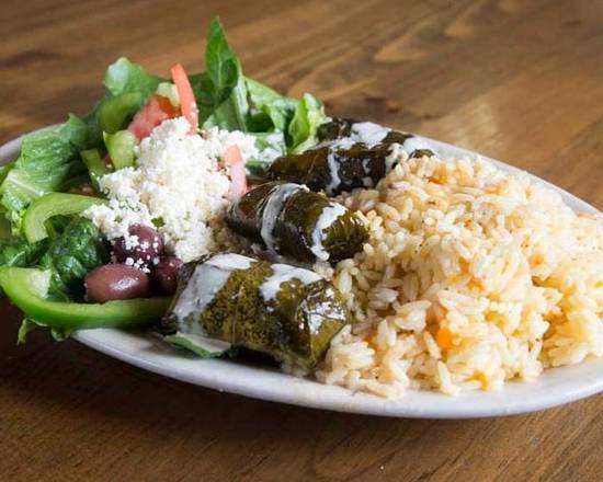 Order Grape Leaves Combo Plate food online from South End Pita store, Boston on bringmethat.com