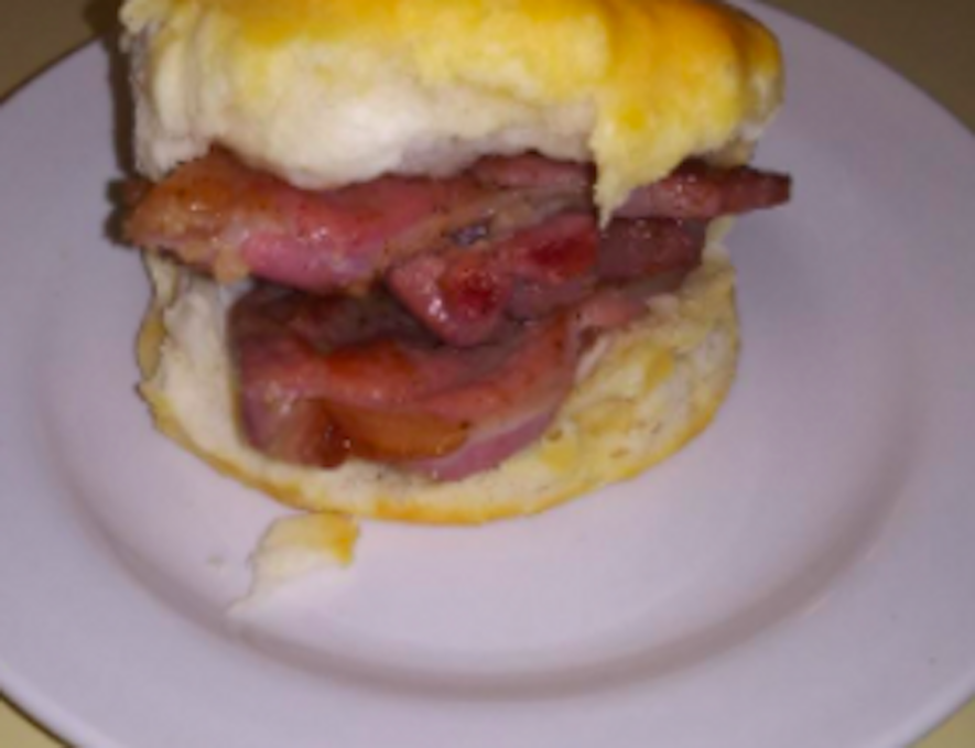 Order Country Ham Biscuit food online from Amber Restaurant store, Knoxville on bringmethat.com