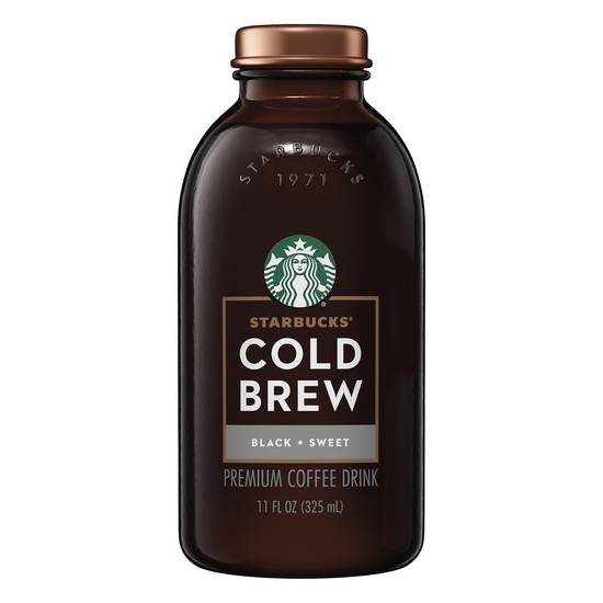 Order Starbucks Coffee Drink Unsweet Black Cold Brew (11 oz) food online from Rite Aid store, READING on bringmethat.com
