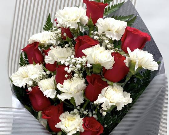 Order Roses and Carnations Cascade food online from Y.A.Z. Flowers And Balloons store, Berwyn on bringmethat.com