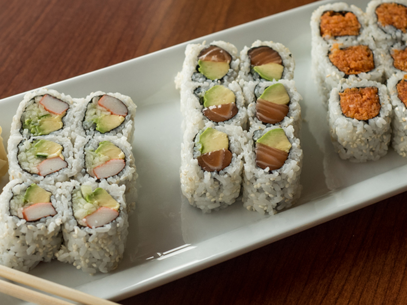 Order 3 Sushi Rolls Combo food online from Asian Harbor store, Baltimore on bringmethat.com