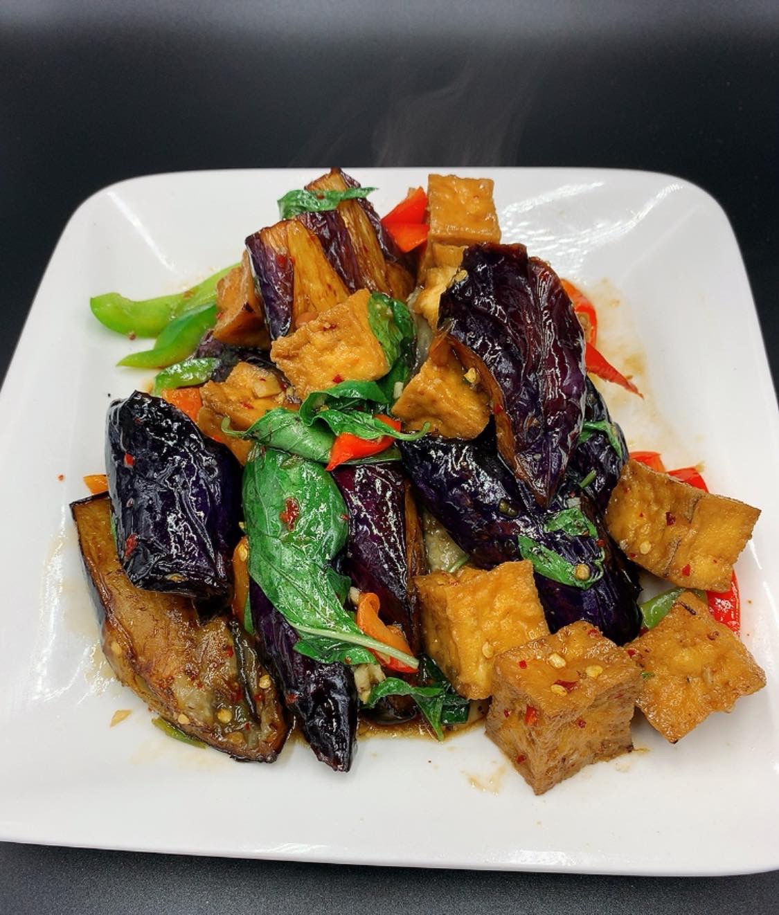 Order Spicy Eggplants food online from Exotic Thai Cafe store, Woodland Hills on bringmethat.com