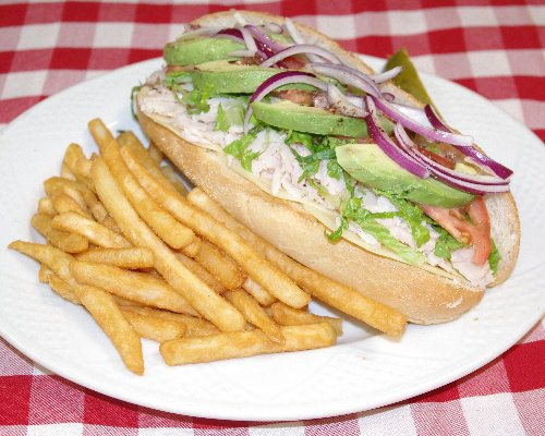 Order Tuna Salad Club Sandwich food online from Napoli Pizza store, Whitman on bringmethat.com
