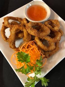 Order 11. Fried Calamari food online from Thai Chang Restaurant store, Stroudsburg on bringmethat.com