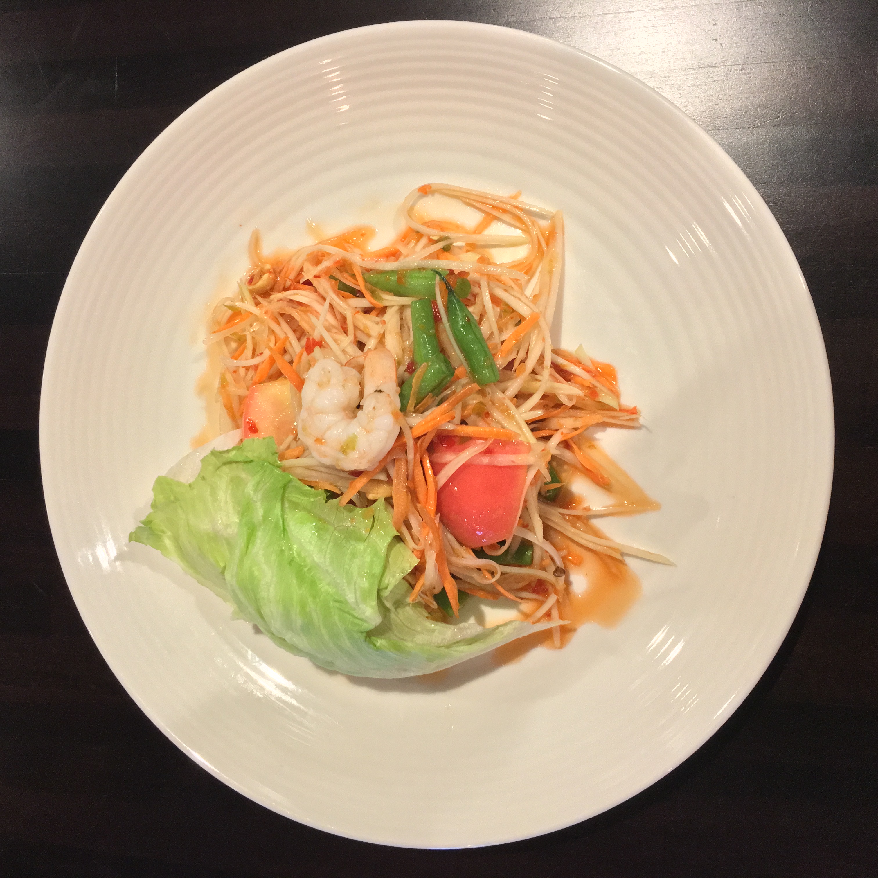 Order Papaya Salad (Som Tum Shrimps) food online from Thai Amarin store, Newton on bringmethat.com