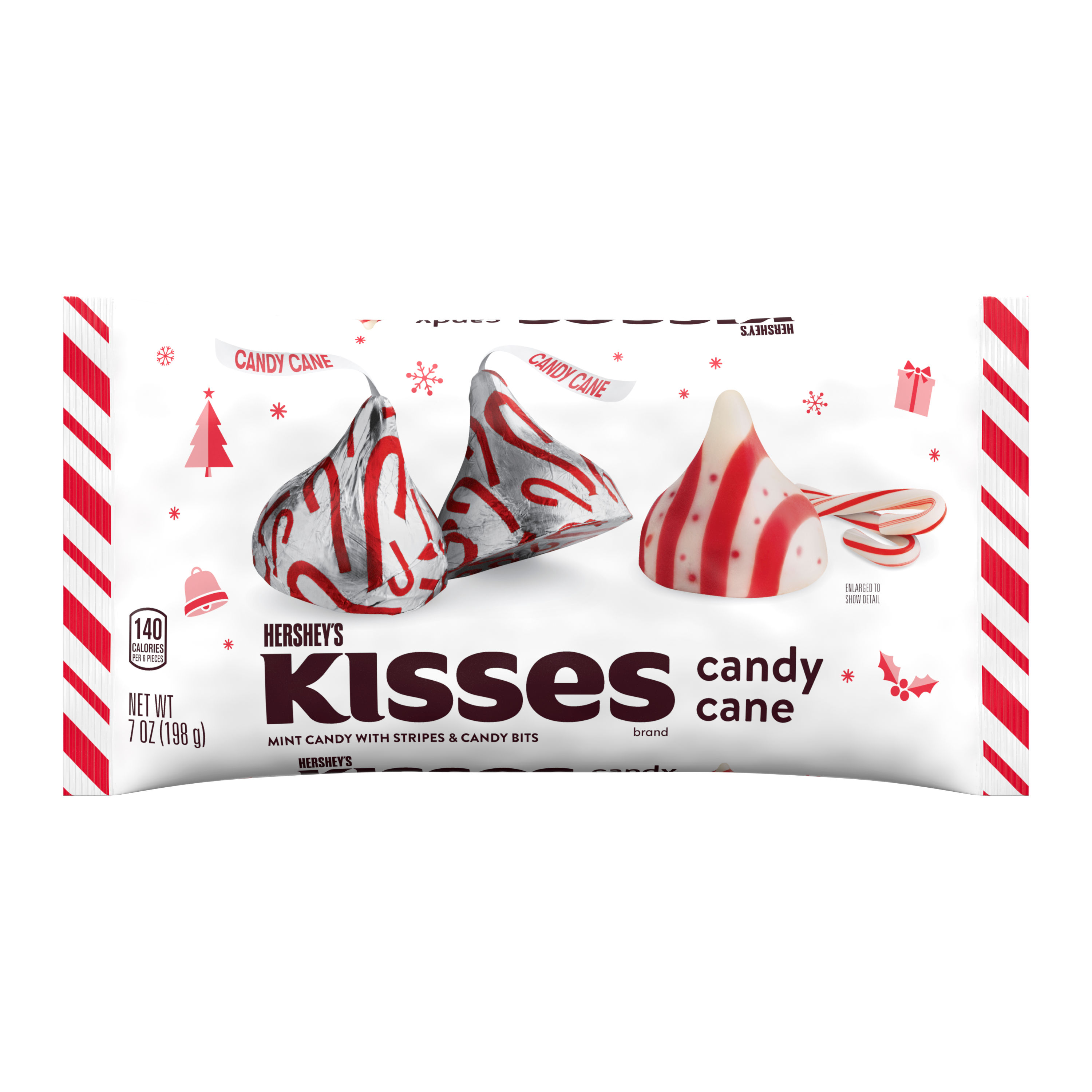 Order Hershey's Kisses Holiday Candy Cane Mint Candies - 7 oz food online from Bartell store, Edmonds on bringmethat.com