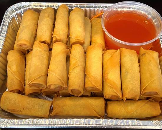 Order Crispy Vegetarian Spring Rolls (30 Pieces Tray) food online from Thai Curry store, Arlington on bringmethat.com