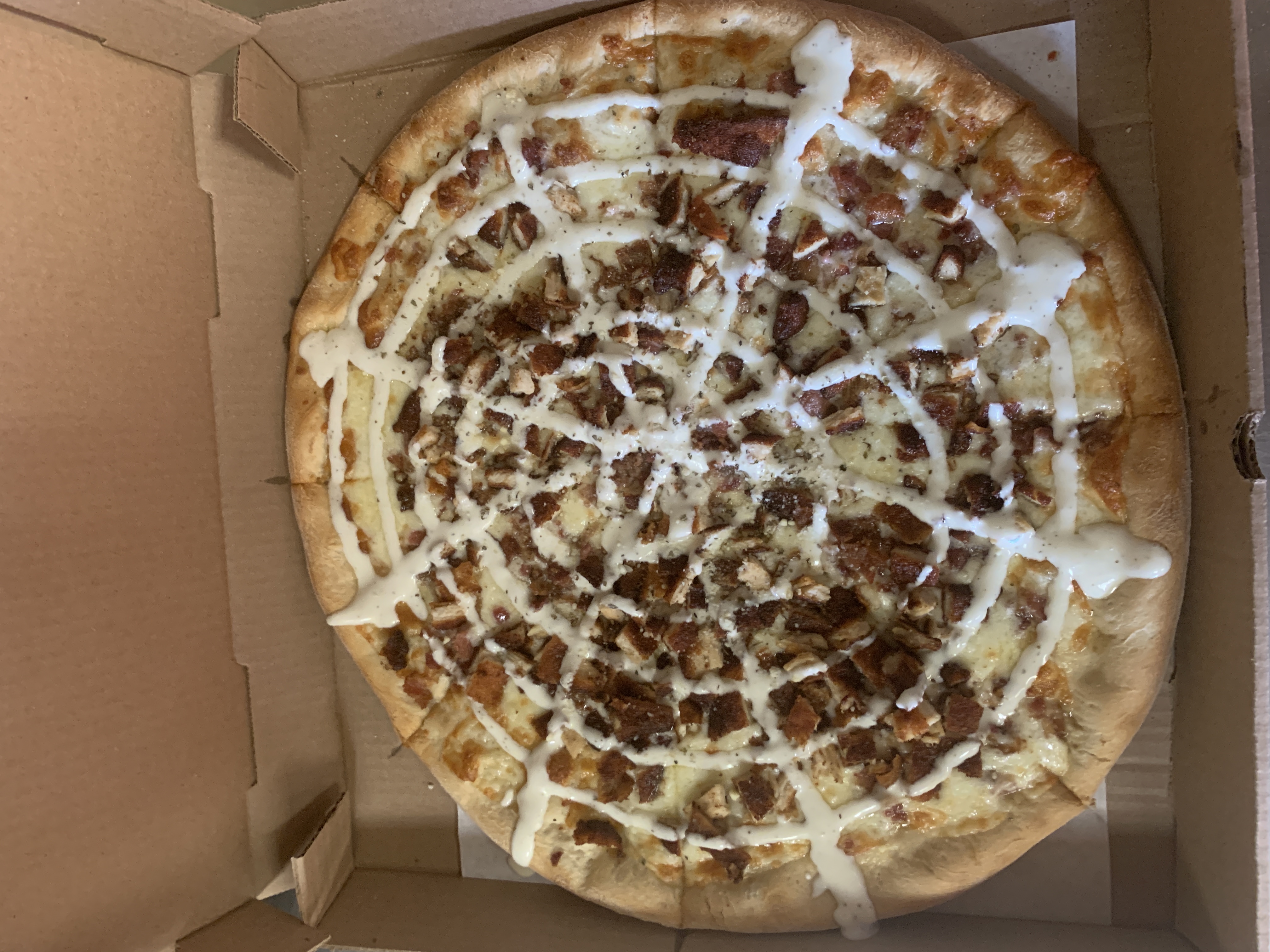 Order Bacon Chicken Ranch Pizza food online from Nino's Pizzarama store, Royersford on bringmethat.com