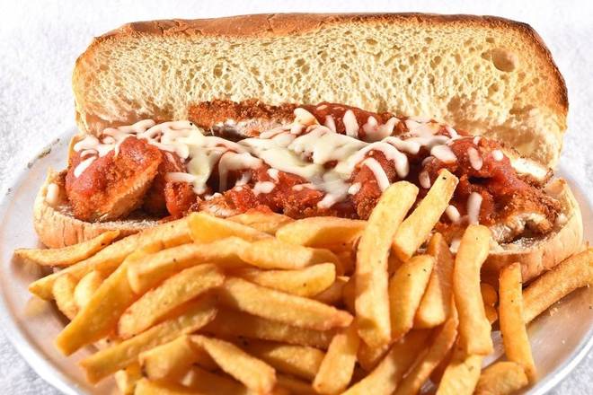 Order Chicken Parmesan Sub food online from Freddy's Pasta and Pizza store, Gaithersburg on bringmethat.com