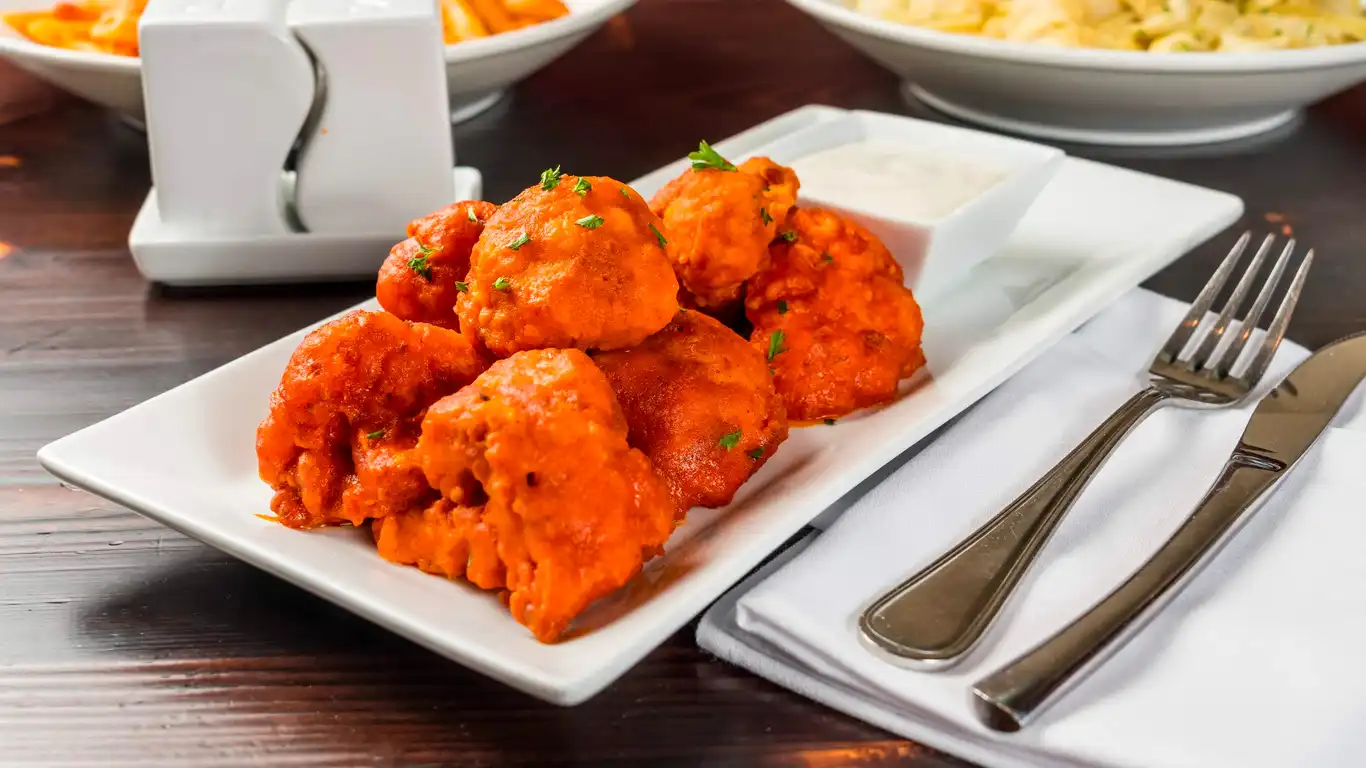 Order Buffalo Cauliflower (Top Seller) food online from 3 Brothers Pizza Cafe store, Farmingdale on bringmethat.com