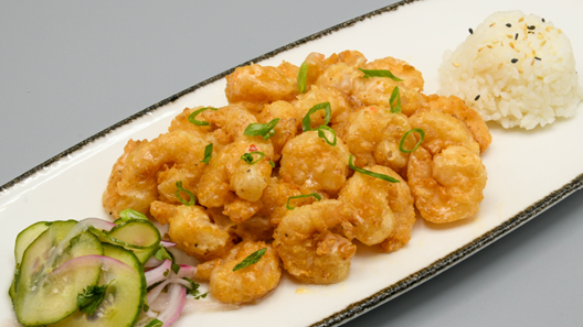 Order Spicy Crispy Shrimp food online from Mitchell's Fish Market store, Lansing on bringmethat.com