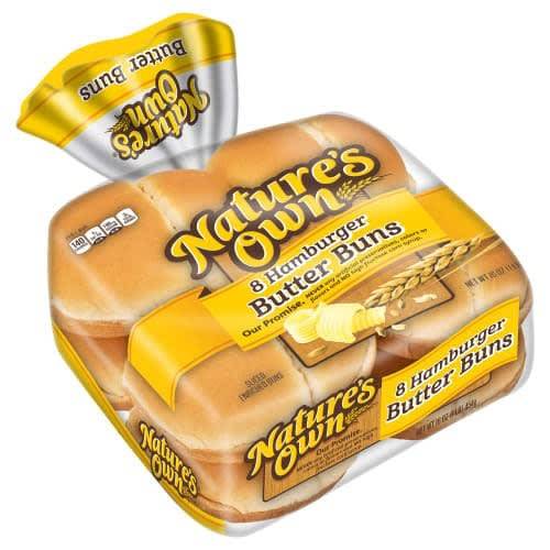 Order Nature's Own · Hamburger Butter Buns (8 buns) food online from United Supermarkets store, Plainview on bringmethat.com