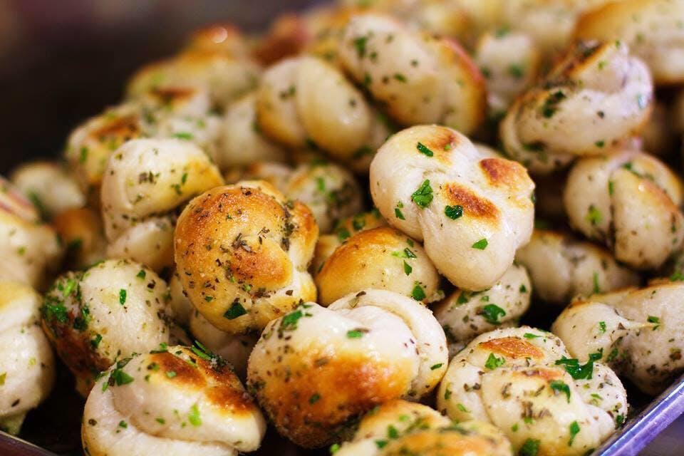 Order Garlic Knots - 5 Pieces food online from New York Pizza Depot store, Ann Arbor on bringmethat.com