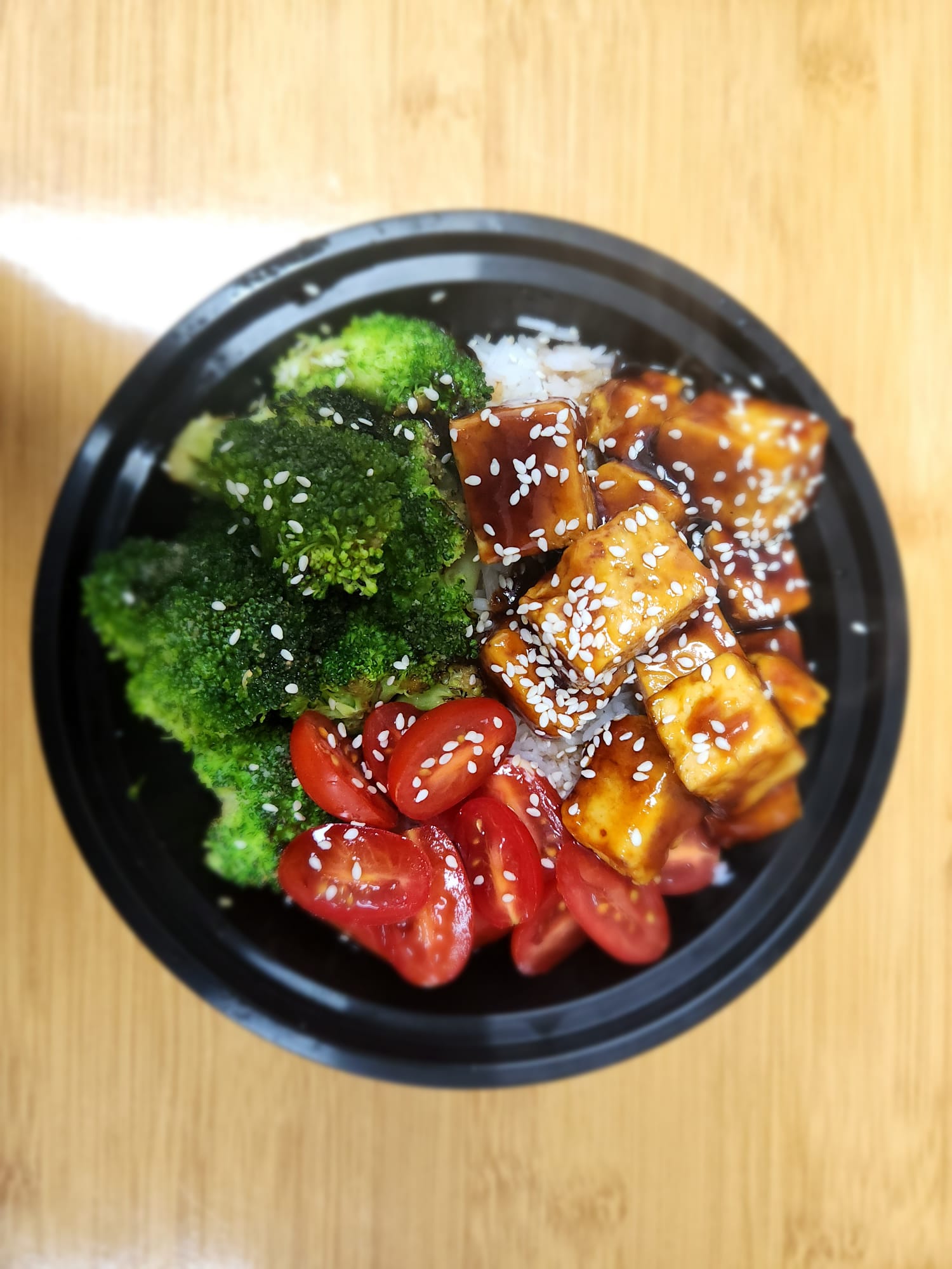 Order Vegan Teriyaki Tofu With Broccoli Rice bowl food online from Caffe Bene store, Jackson Heights on bringmethat.com