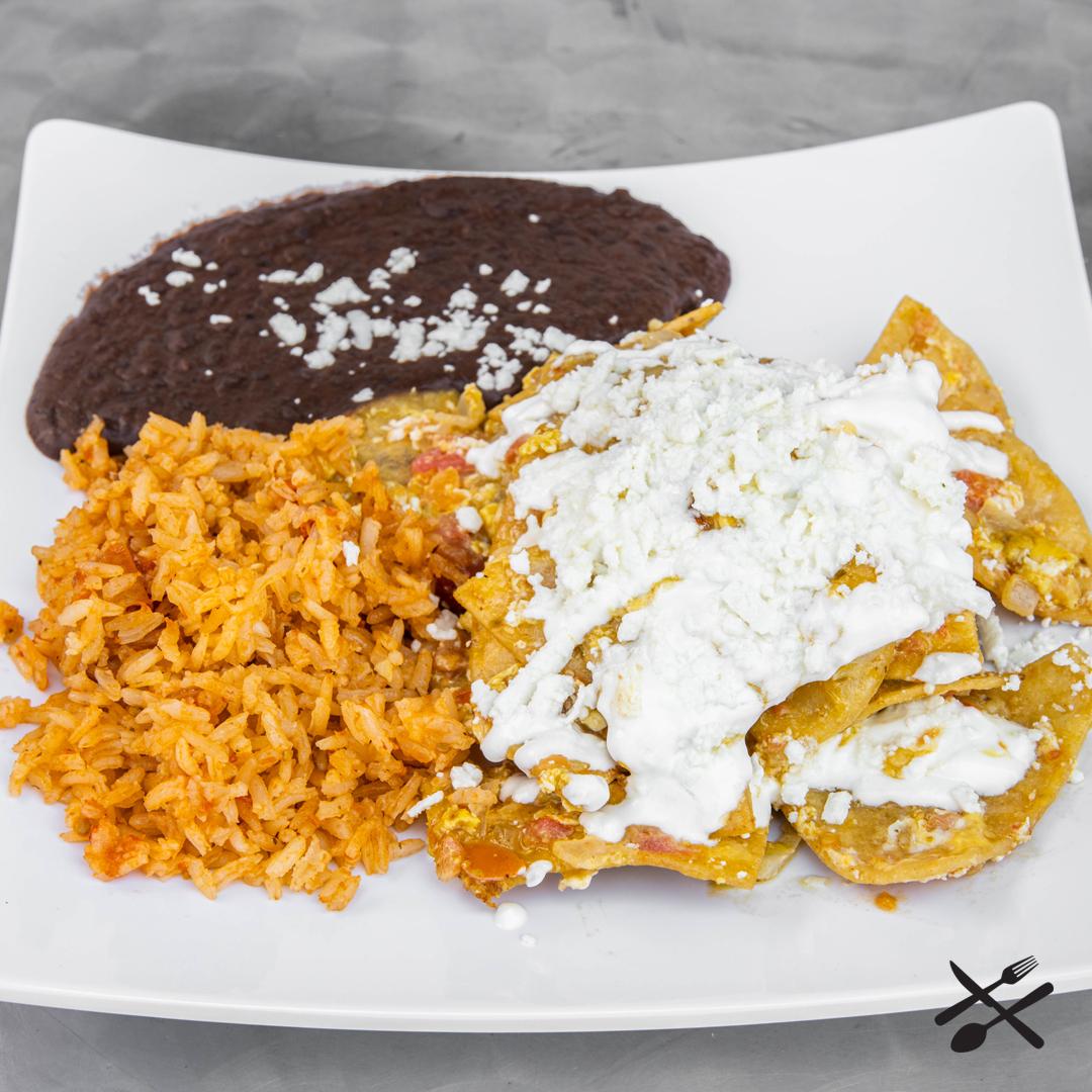 Order No Meat Chilaquiles food online from Spanglish Kitchen store, Alhambra on bringmethat.com
