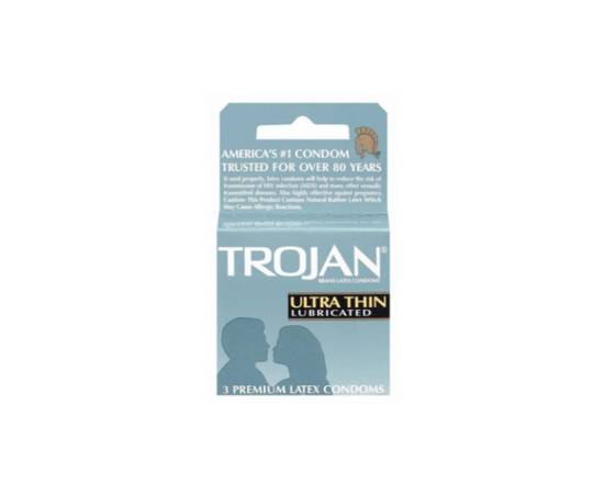 Order Trojan Ultra Thin 3ct food online from Rebel store, Henderson on bringmethat.com