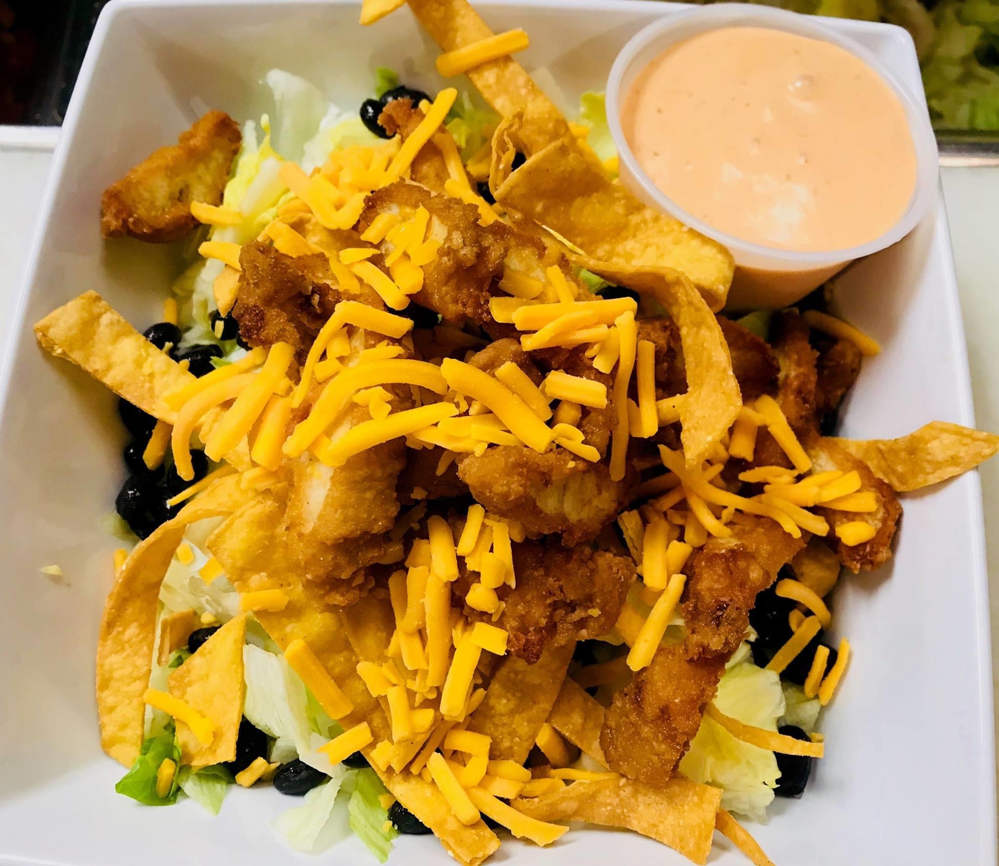 Order Spicy Taco Salad food online from The Wrap Shack On The Square store, Philadelphia on bringmethat.com