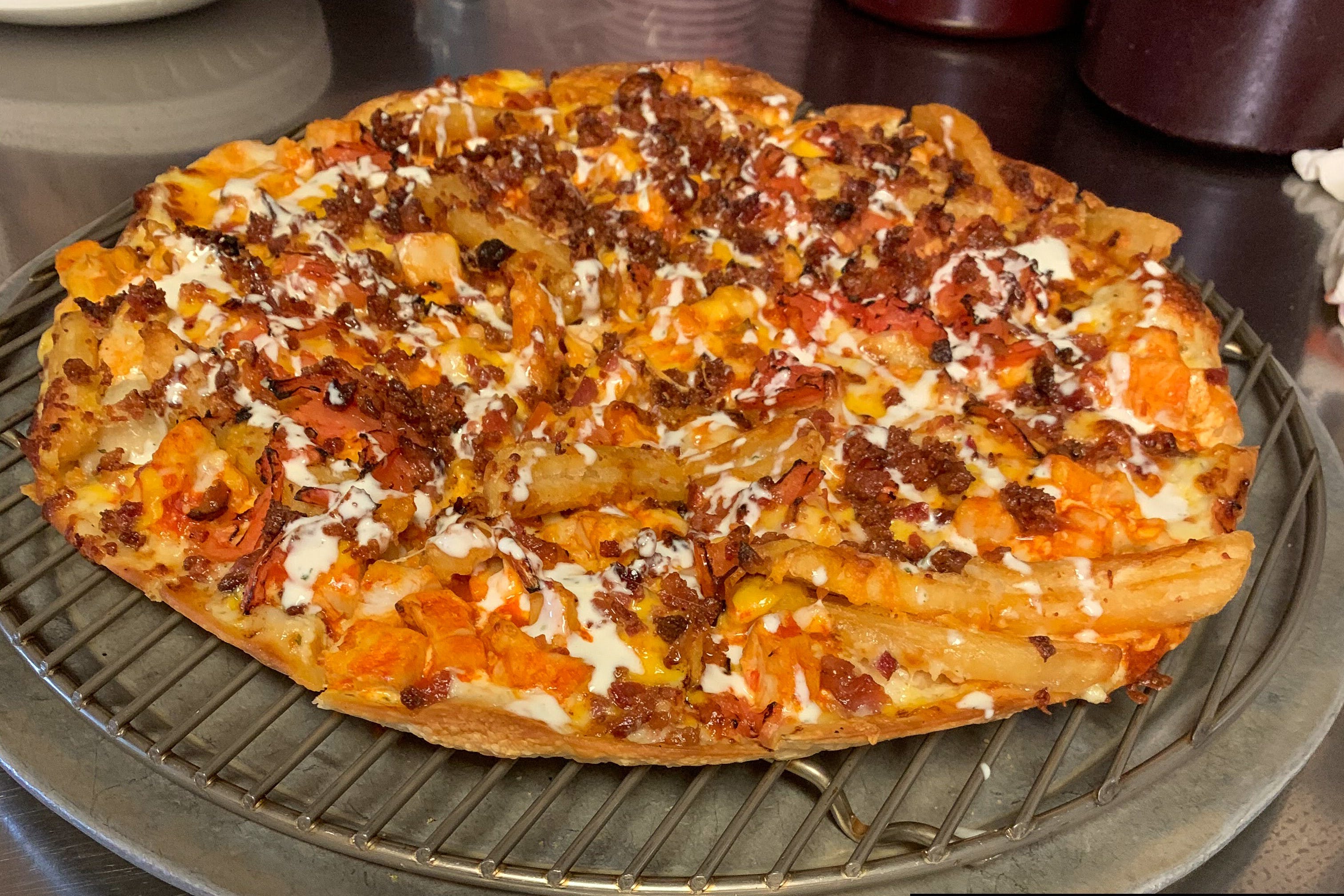 Order The Belly Buster Pizza - Indv 8" food online from Chicago Dough Company store, Richton Park on bringmethat.com