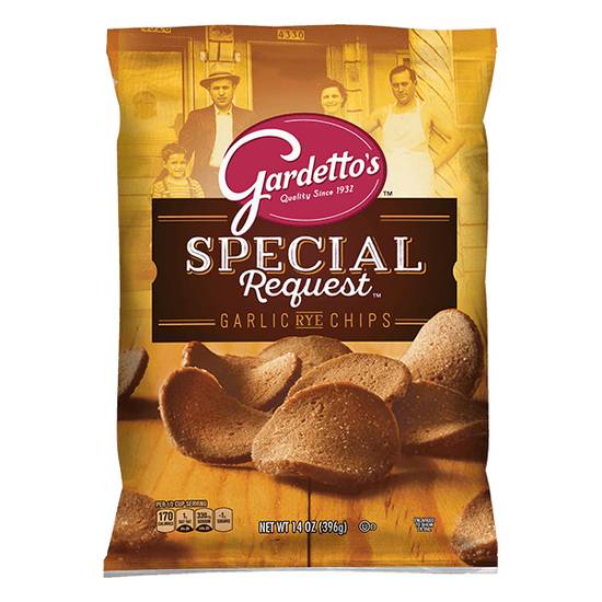 Order Gardetto’s Garlic Rye Chips 4.75oz  food online from Casey store, Peru on bringmethat.com