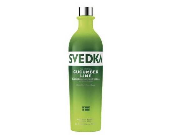 Order Svedka Cucumber Lime, 750mL vodka (35.0% ABV) food online from Cold Spring Liquor store, Liberty Hill on bringmethat.com