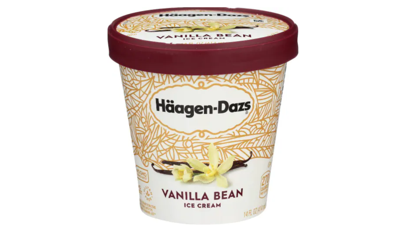 Order Haagen-Dazs Vanilla Bean Ice Cream 14oz Container food online from Plaza Market store, Baldwin Park on bringmethat.com