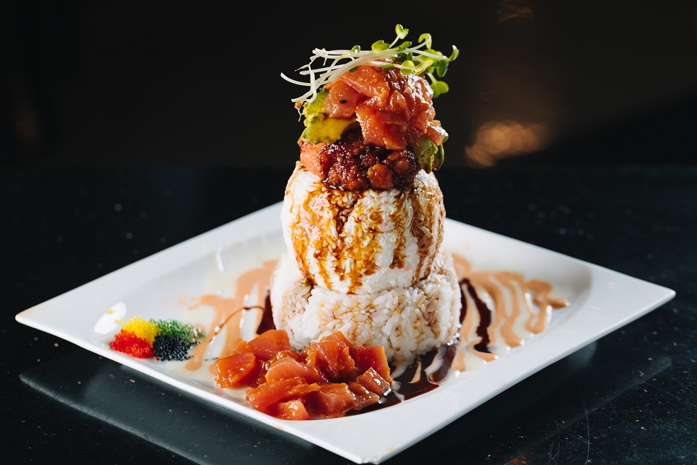 Order Happy Ahi Tower Roll food online from Shiawase store, Allen on bringmethat.com